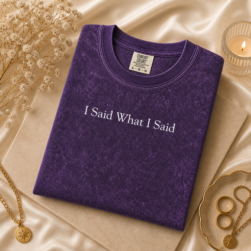 I Said What I Said Mineral Wash T-Shirt